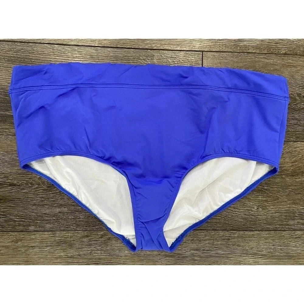 NWOT Lands' End Tankini Bathing Suit Bottom Royal Blue Size 24W New